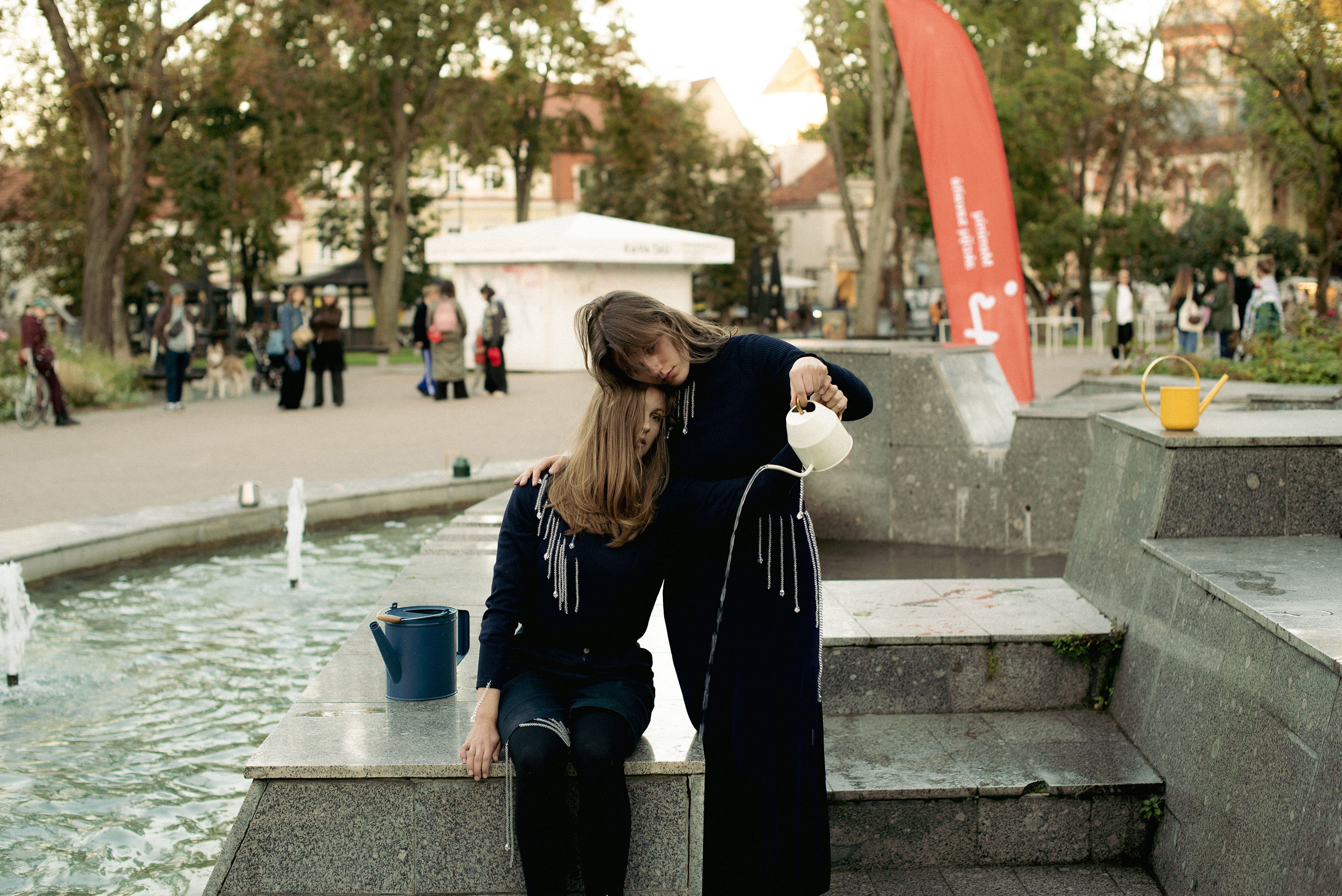 CrySis artistic action in Vilnius