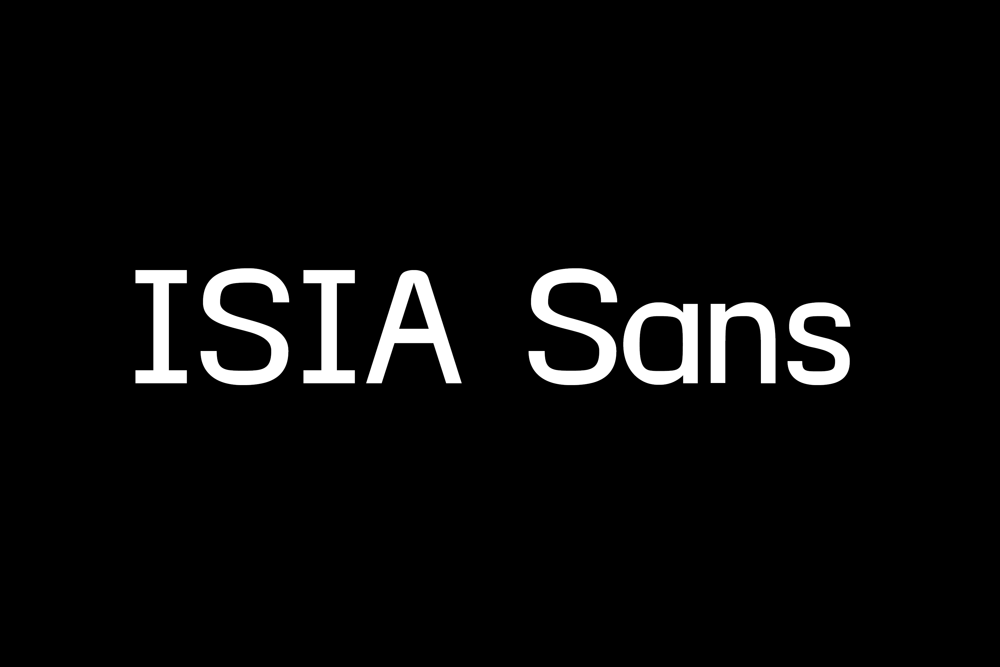 Image from the project ISIA Sans