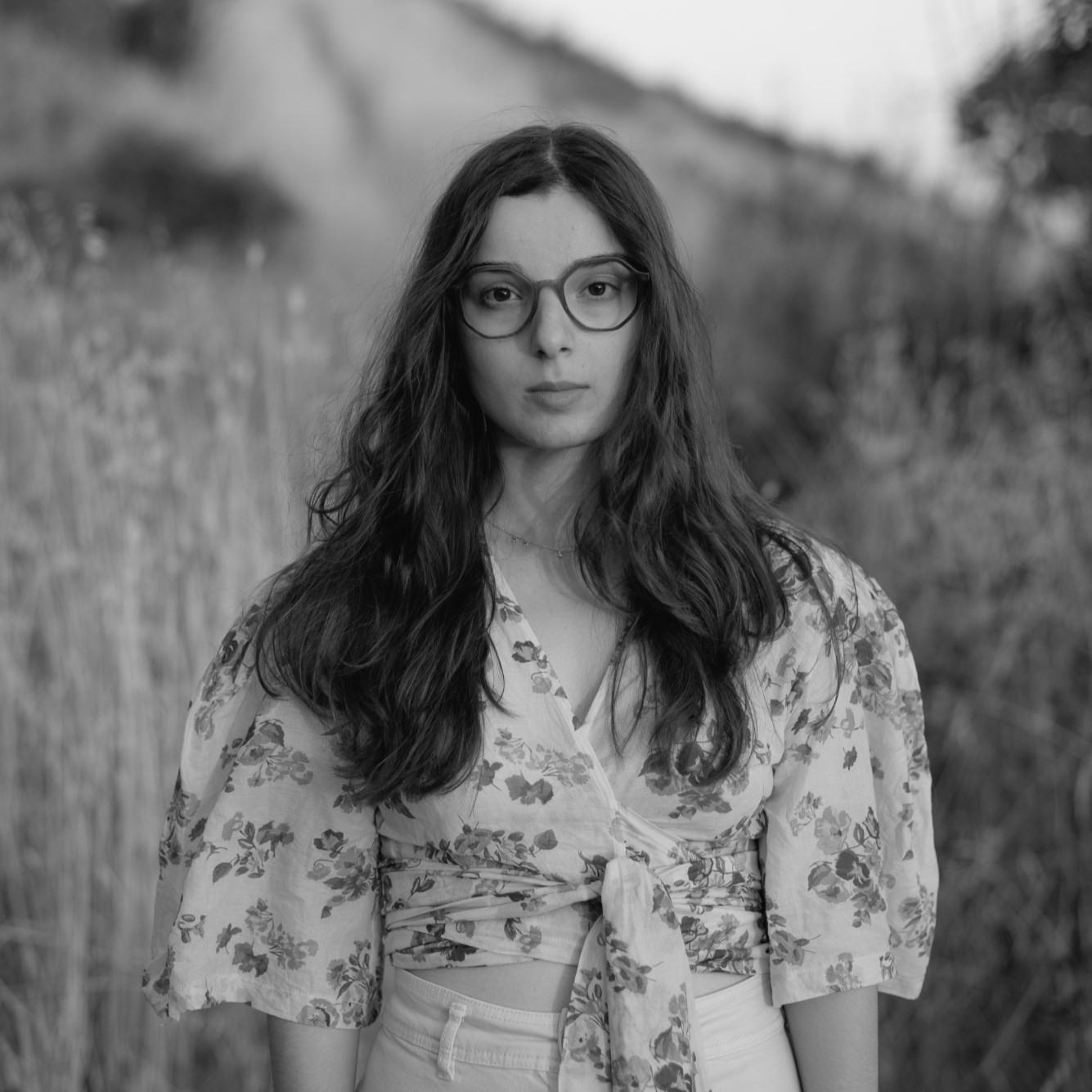 Black and white portrait of Giada